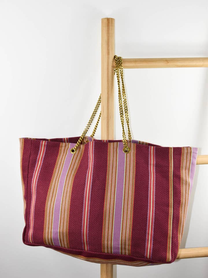 Borsa grande Elias fucsia e verde per la vendita all'ingrosso da parte di Marli