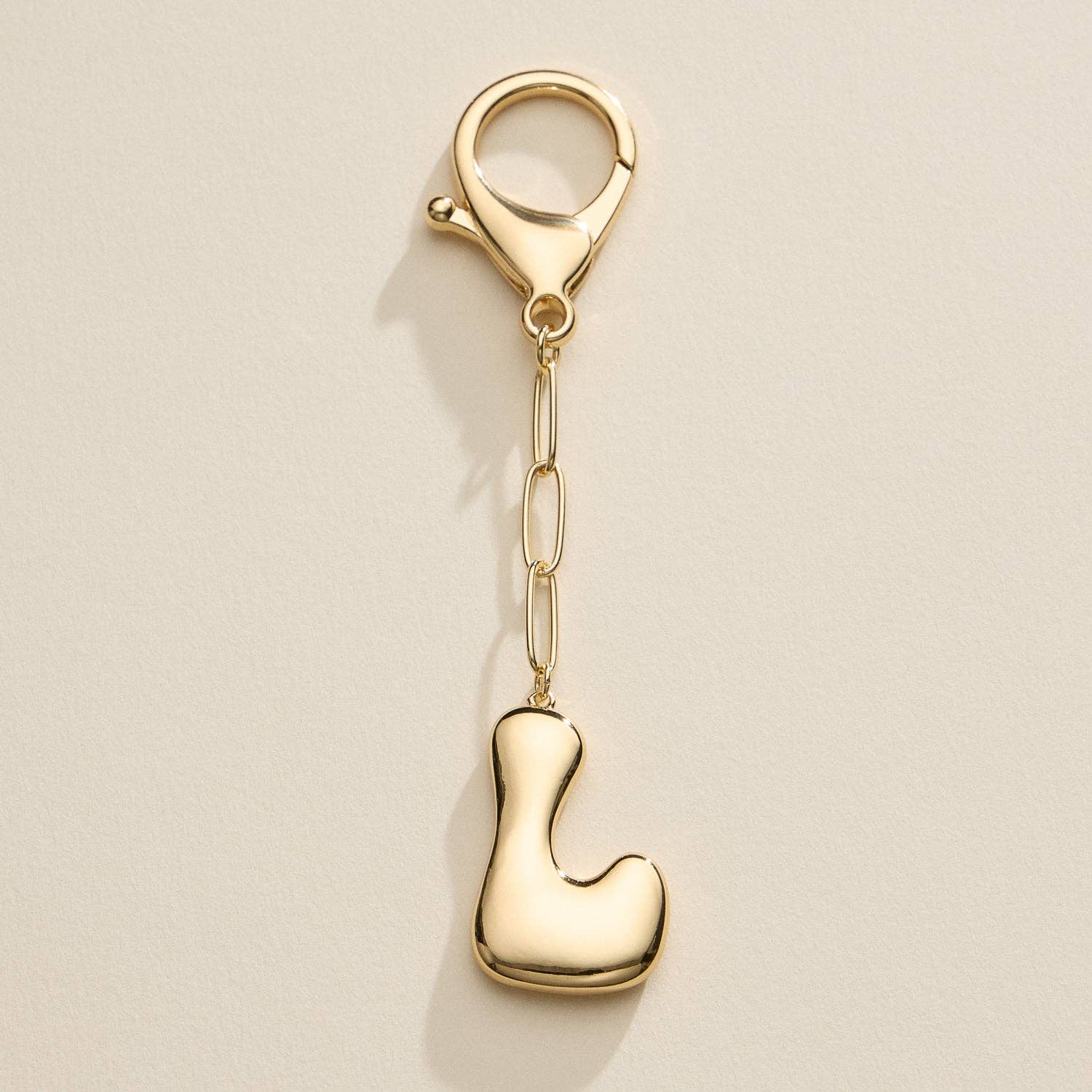 Lilla Haven - Wholesale Keychain - Women's - Bubble Letter Initial Keychain – Gold and Silver Tone Personalized Charm30