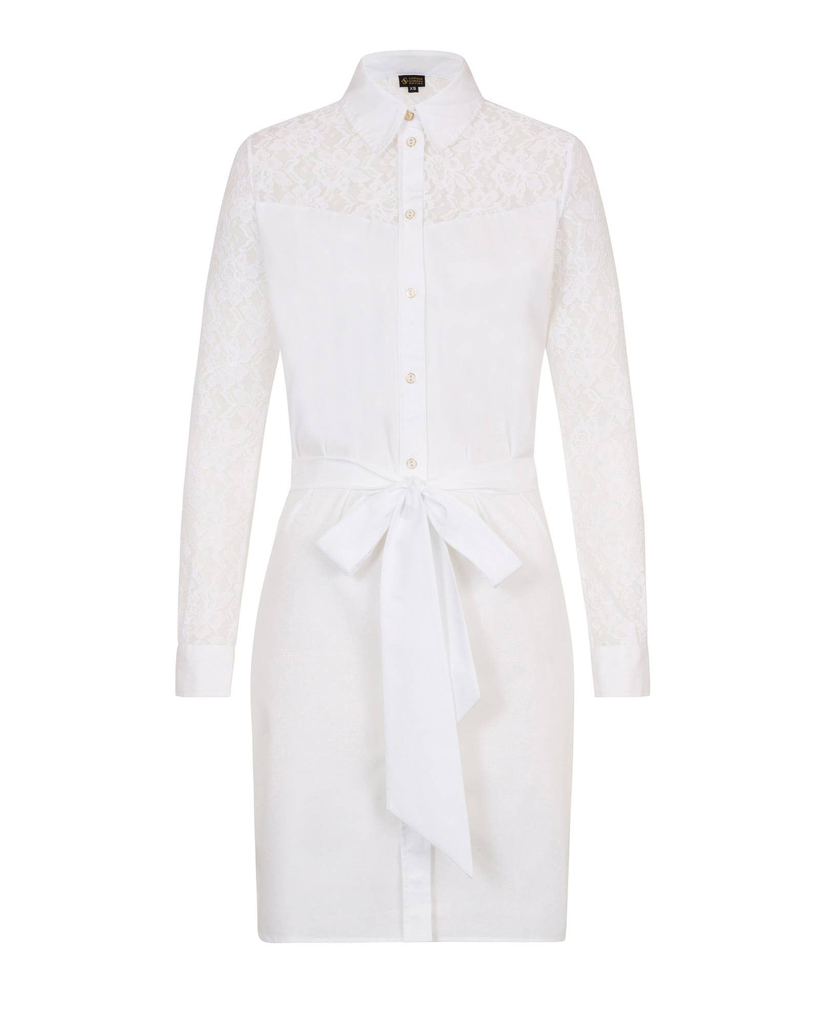 Sophie Cameron Davies - Wholesale Jurk - Dames - Klassieke katoenen hemdjurk wit1