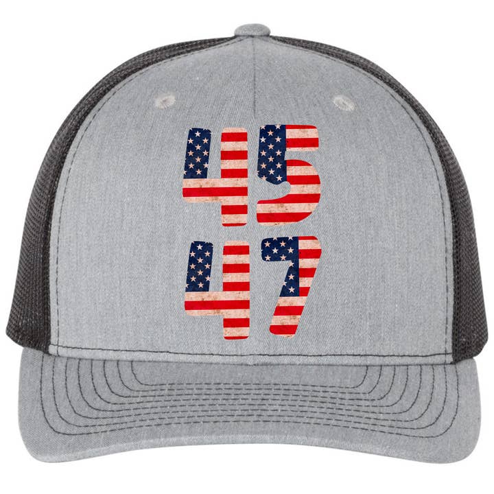 Trump 45 47 USA Patriotic Richardson Baseball Hat for wholesale by May & Gray