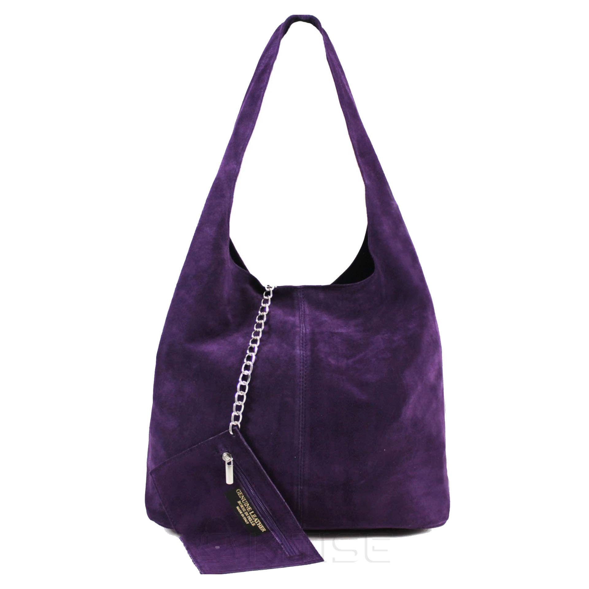 Ellas Trading - Wholesale Tote Bag - Women's - Genuine Italian Suede Large Tote Bag with Purse15
