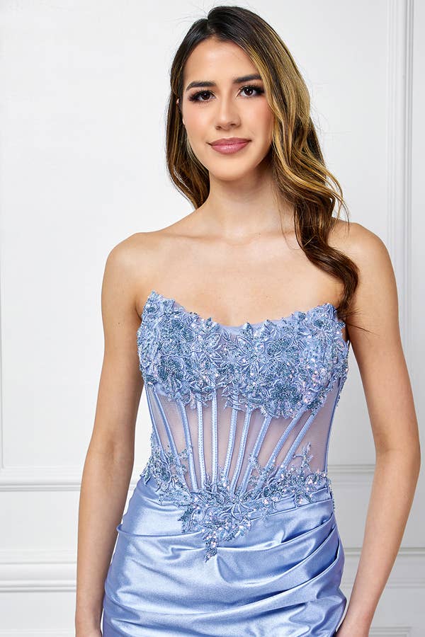 Babyfox Apparel - Wholesale Dress - Women's - Lace Bateau Neckline Bustier Corset Fitted Short Dress11