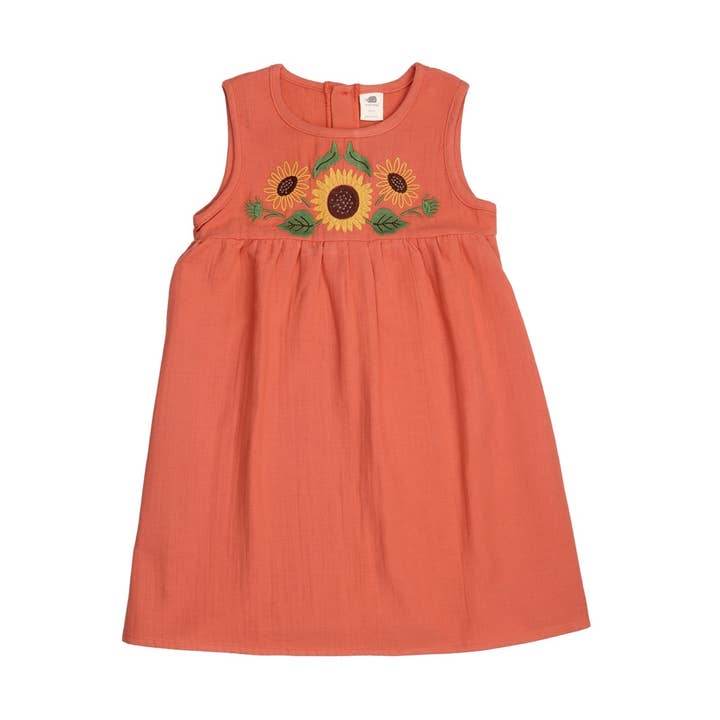 Golden Ochre-Sleeveless Dress for wholesale by walkiddy