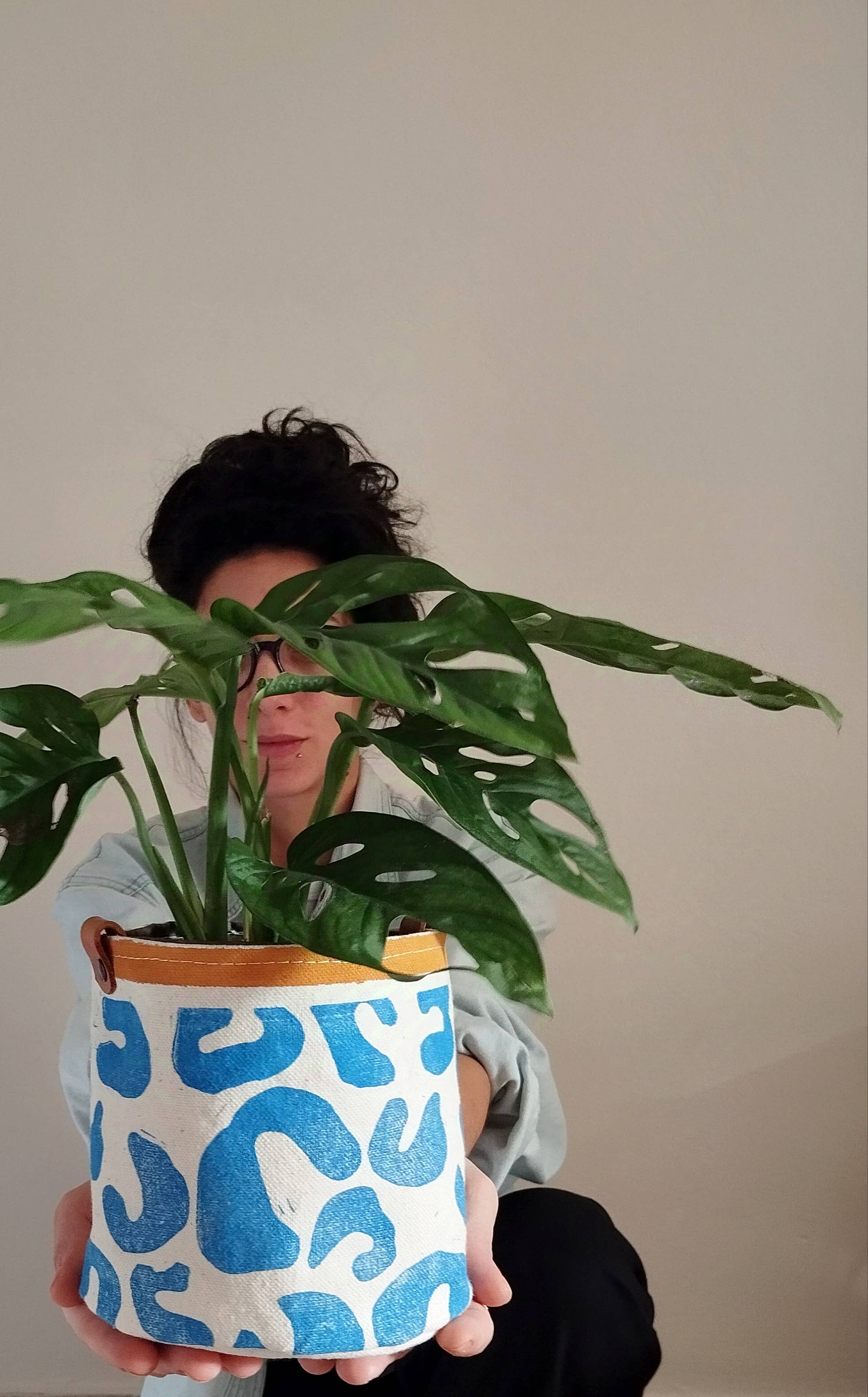 The Ink Job - Wholesale Plant Pot - Funky Blue Fabric Planter5