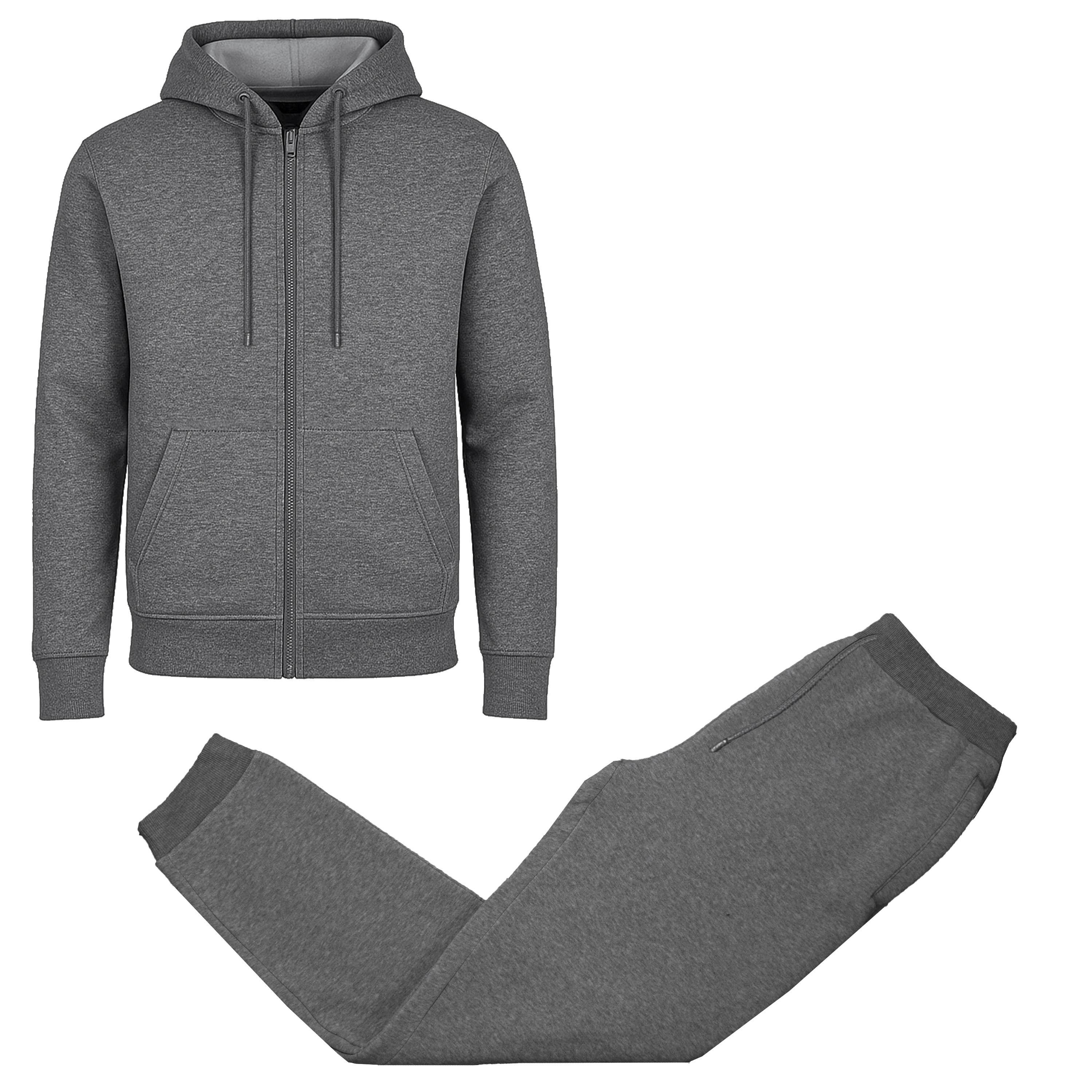 Galaxy By Harvic - Wholesale Lounge Set - Men's - Men's Fleece Lined 2 Piece Full-Zip Hoodie and Jogger Set3