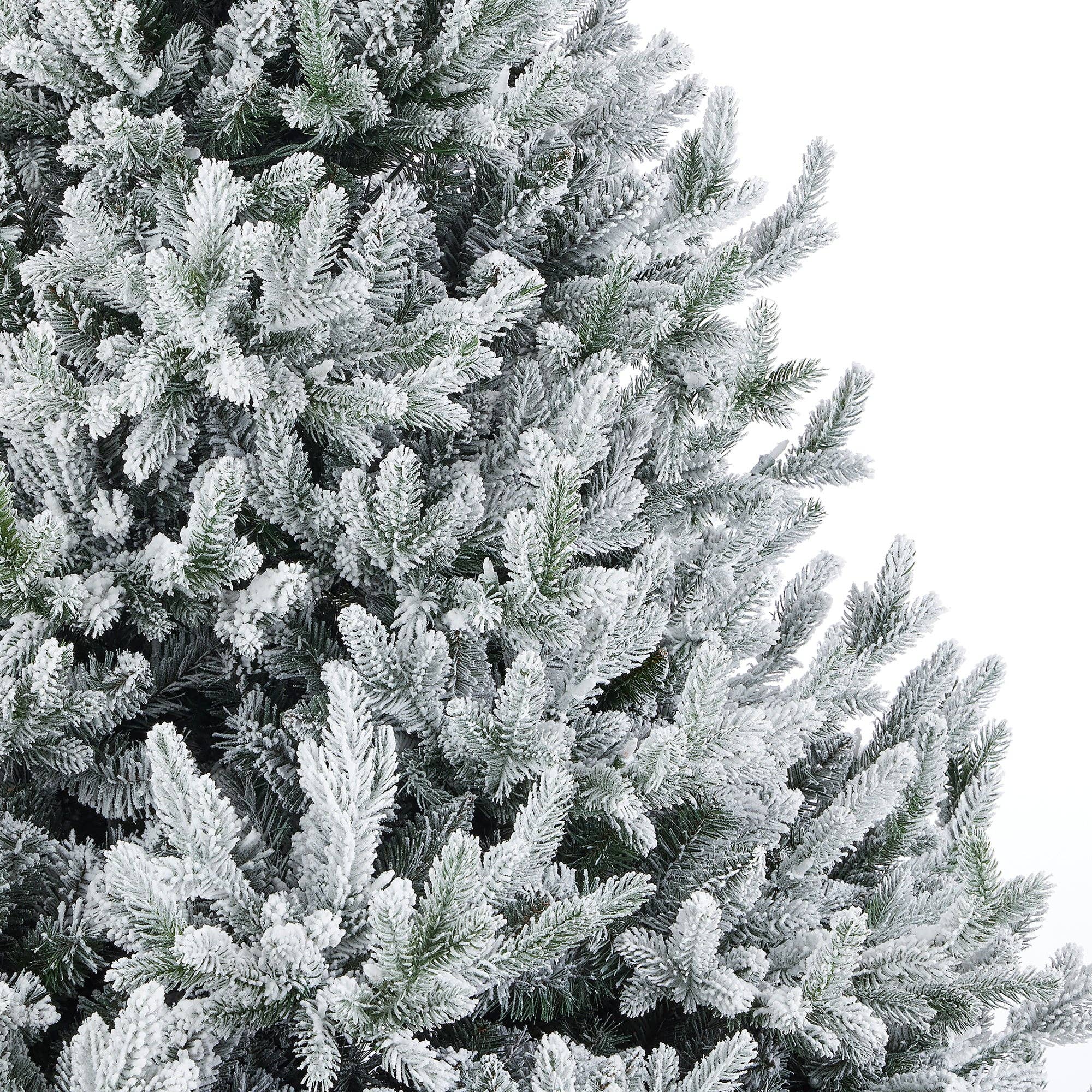 Seasonal LLC - Wholesale Artificial Christmas Tree - Royal Oaks Flocked Fir Pre-Lit Artificial Christmas Tree with Warm White LED Lights2