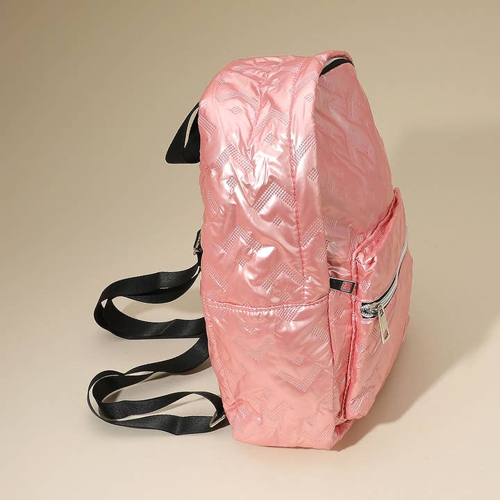 Sensibling Corp. - Wholesale Backpack - Women's - Shiny Quilted Everyday Backpack Bag5