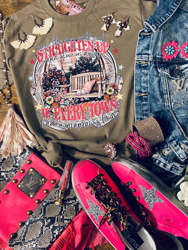 Mamaw's House - T-shirt style western musique country Morgan pour la vente par Southern Fashion