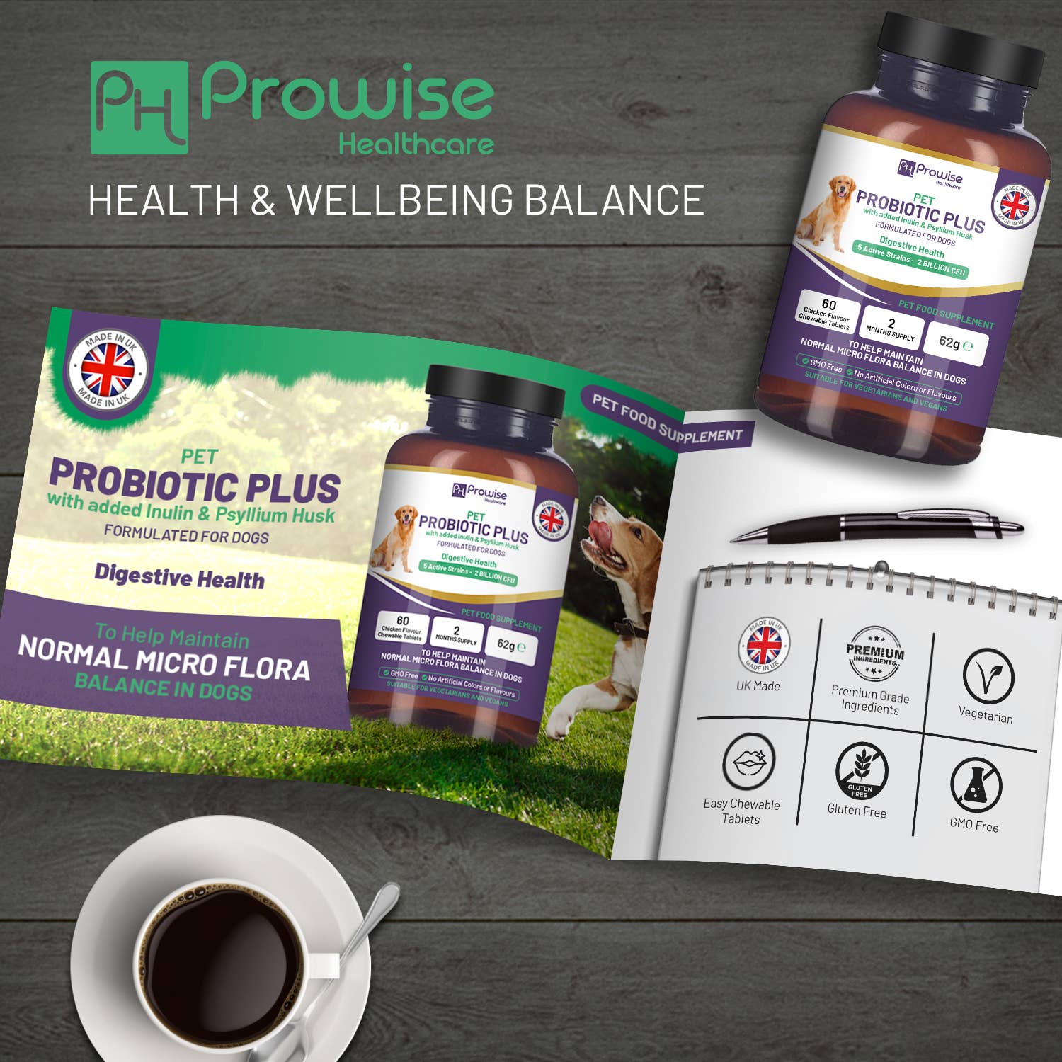 Prowise Healthcare - Wholesale Pet Supplement - Cat/Dog - Pet Probiotic Plus with Added Inulin & Psyllium Husk 2 Billi4