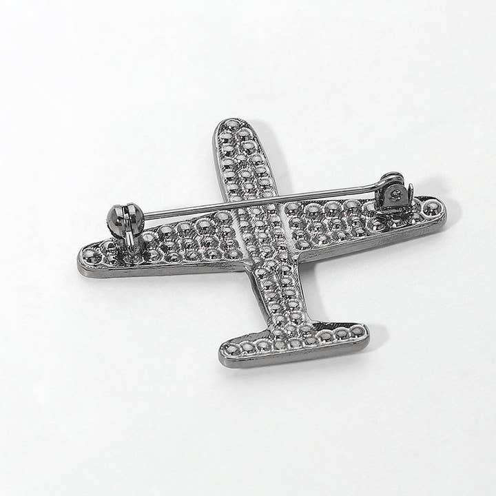 Sensibling Corp. - Wholesale Brooch - Rhinestone Embellished Airplane Pin Brooch8