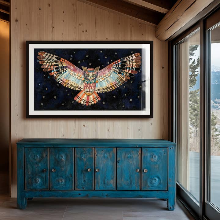Kunstdruk | Wanddecoratie Boho Owl | THE PROTECTOR, II voor wholesale door Dolan Geiman