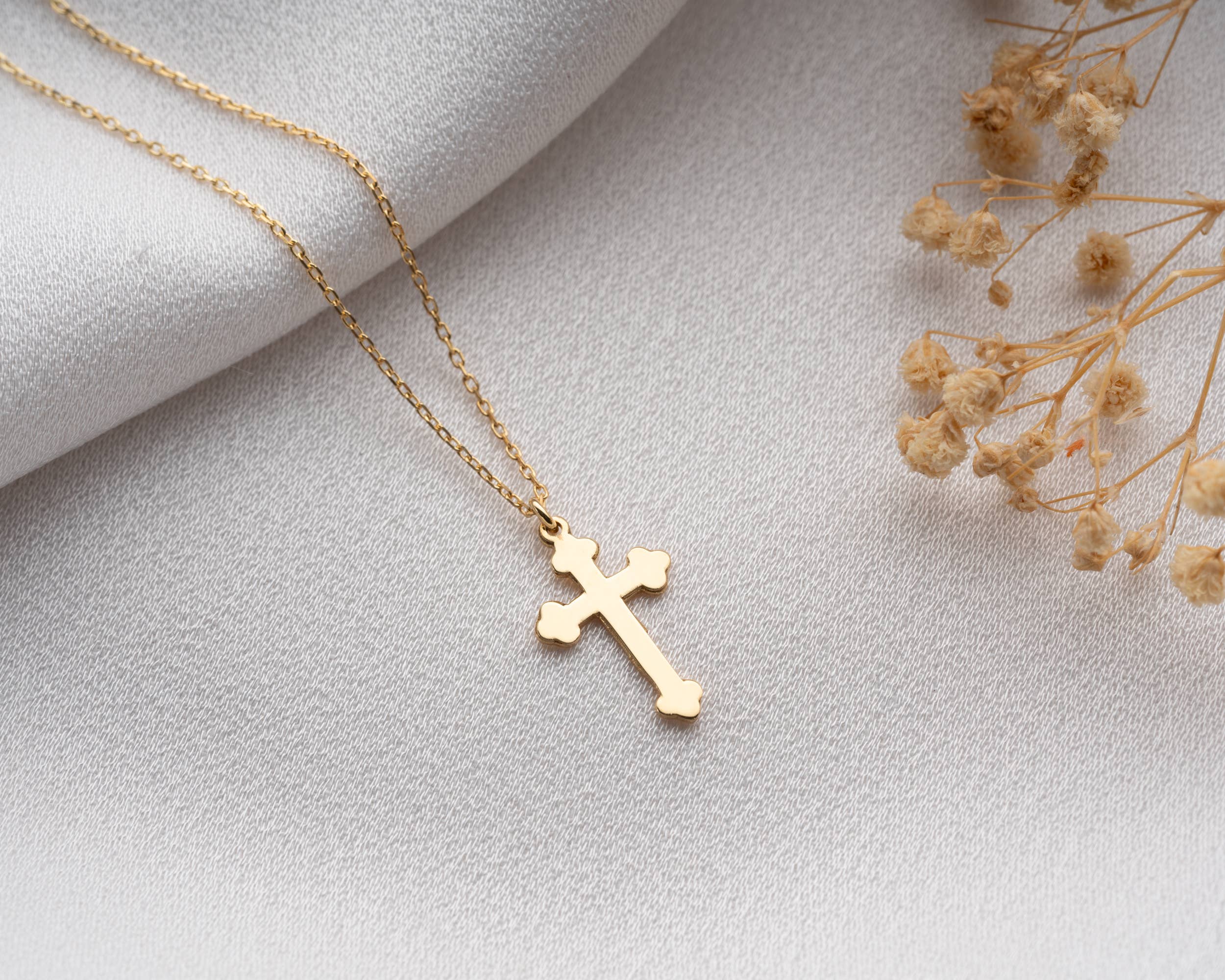 Tina Custom Jewelry - Wholesale Pendant/Charm Necklace - Orthodox Cross Necklace | Christian Baptism Gift for Her0