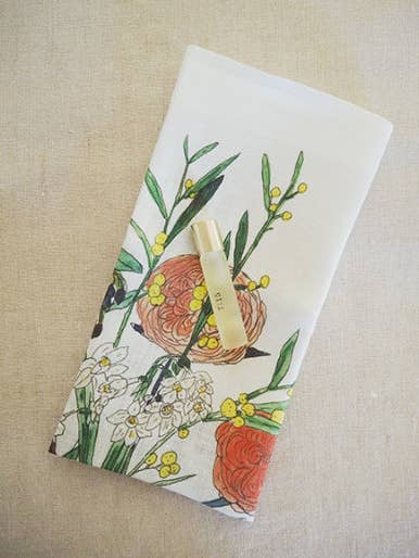 Isabelle Boinot Handkerchief Spring Flower for wholesale by Fog Linen Work