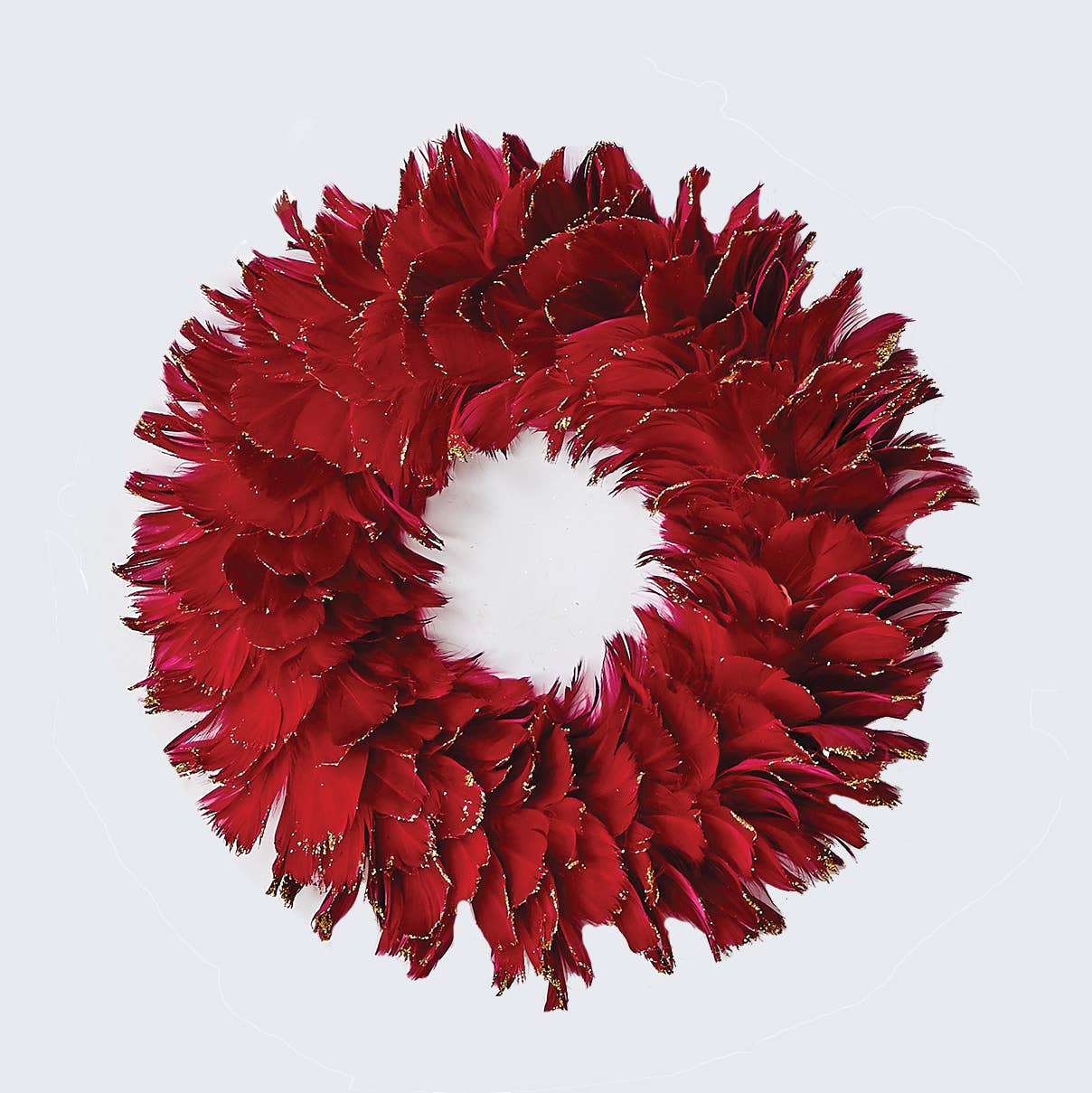 WORTH IMPORTS - Vente Couronne - Couronne de plumes de 14 po avec pointes scintillantes1