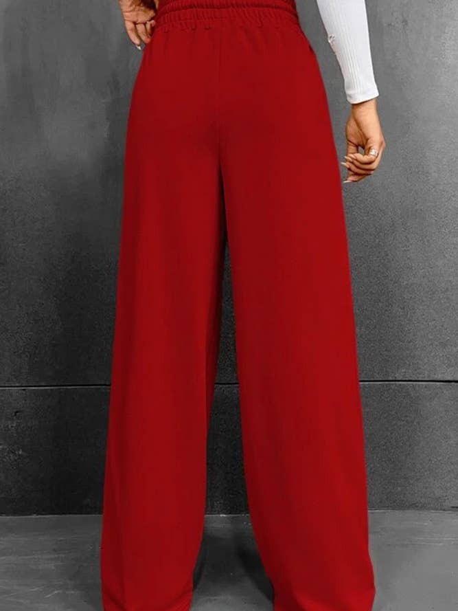 UNISHE - Wholesale Pants - Women's - Plain High Waist Wide Pants ZK6529
