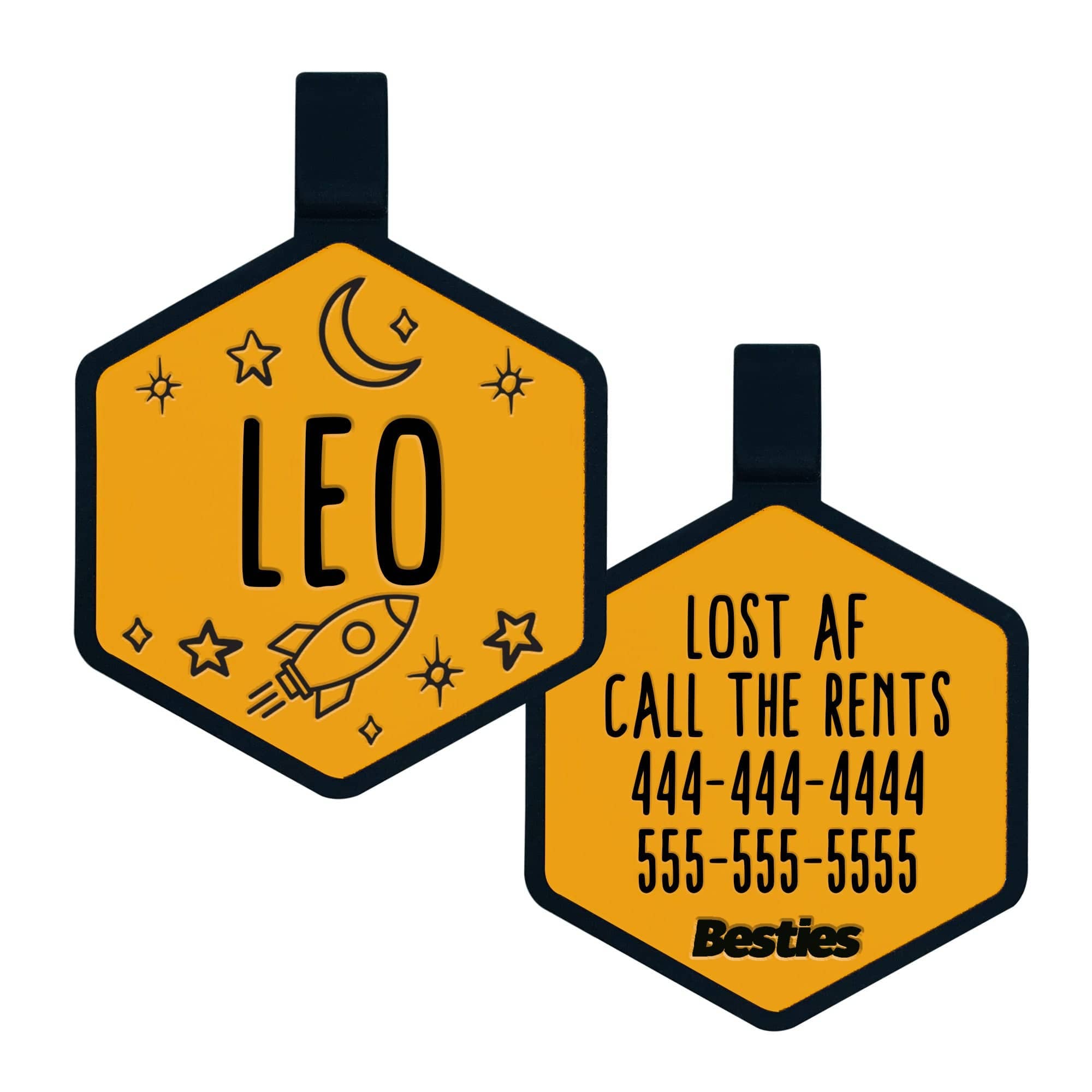 Besties Pets - Wholesale Pet Identification Tag - Dog - Space Cadet Silicone Dog ID Tag3