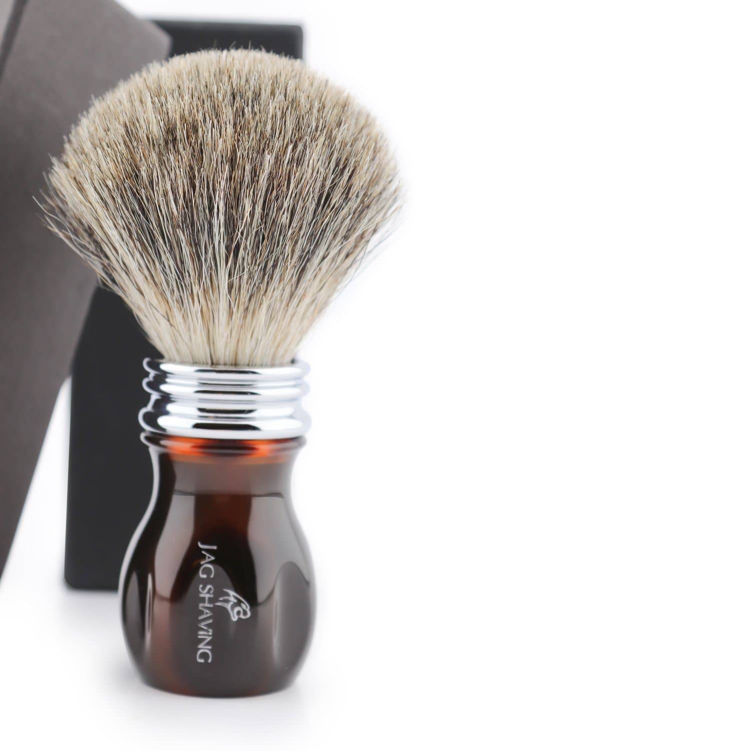 Jag Shaving - Wholesale Shave Brush - Men's - Super Badger Hair Shaving Brush - Resin Handle1