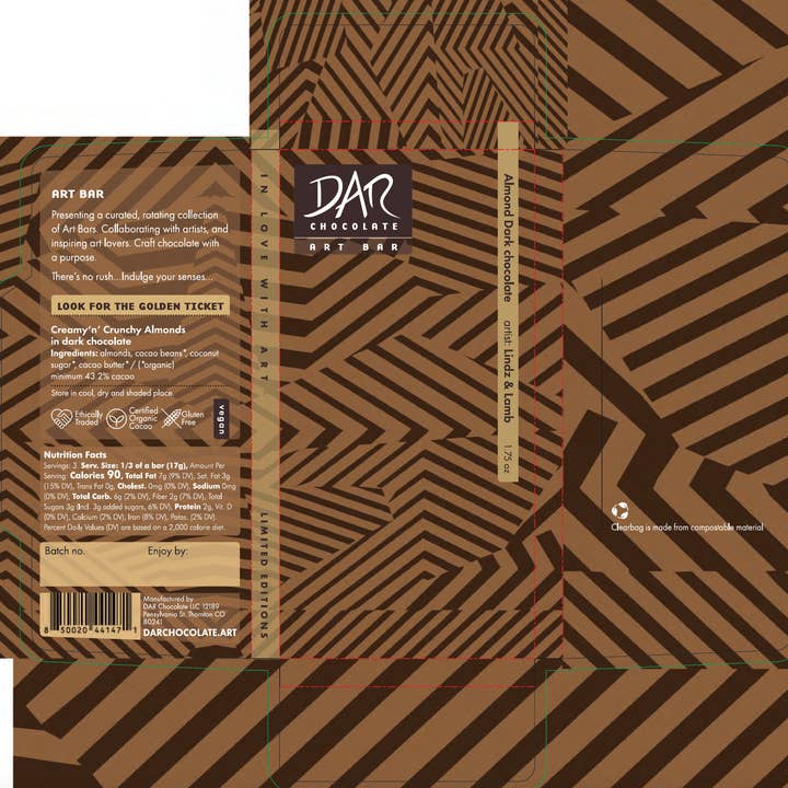 Dar Chocolate – Engroshandel Chokoladebar – Kunstbarer! Sprød Mørk Chokoladebar med Mandler Økologisk Vegansk6