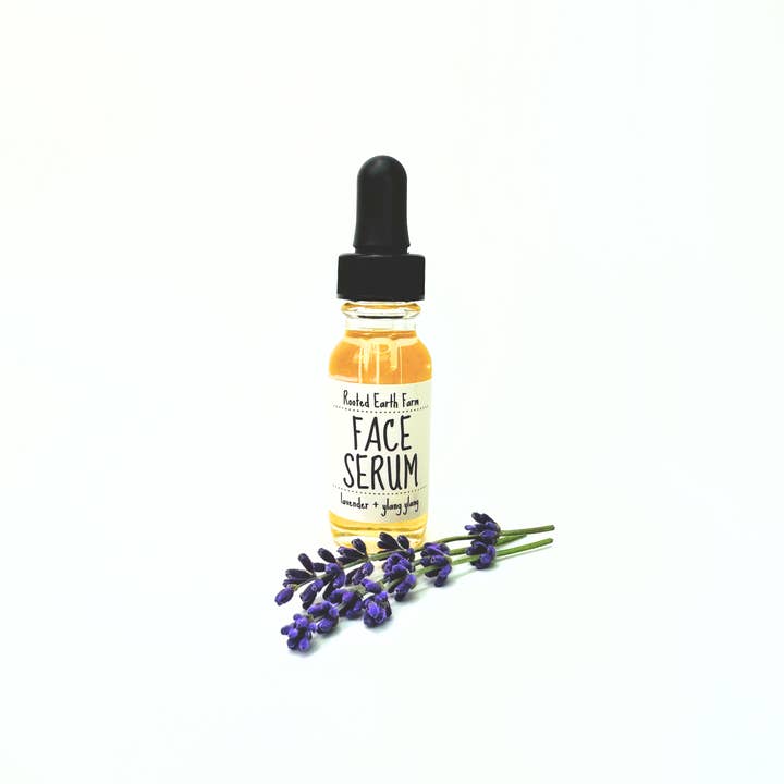 Rooted Earth Farm + Apothecary - Vente Concentré/sérum pour le visage - Sérum pour le visage aux herbes, 1/2 oz, 5 options de parfum