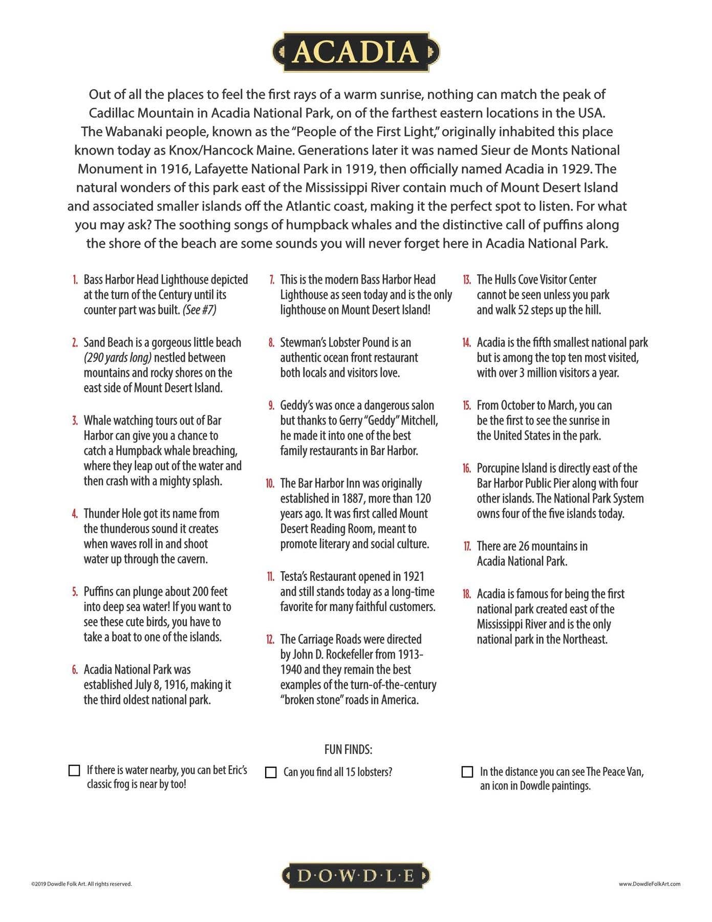 Boardwalk Puzzle Company - Wholesale Puzzle - Adult - Acadia National Park - Mini Puzzle - 250 Piece5