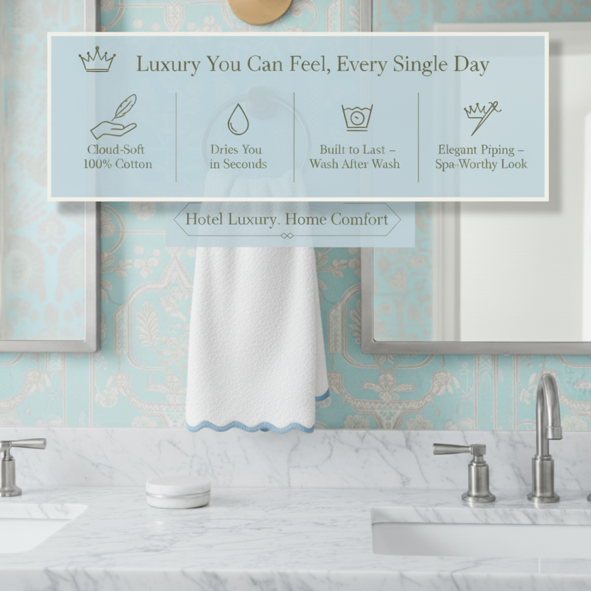 Lotus Linen – wholesale Badrumsmatta – Lyxig badrumsmatta i bomull med kammusselkanter22