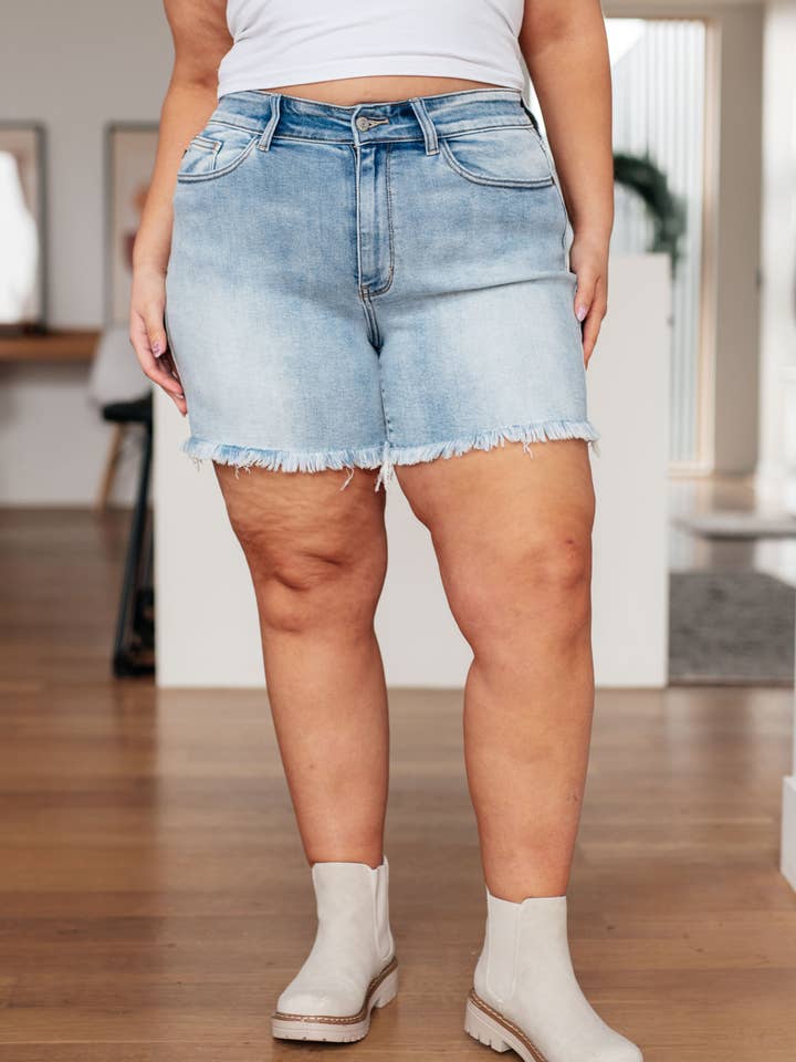Avenue Wholesale - Wholesale Shorts - Women's - Judy Blue High Rise Cutoff Dad Shorts