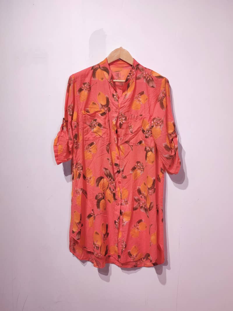 Pomelo paris - Wholesale Button Down Shirt - Women's - LISA LEMON LONG SHIRT NEW7