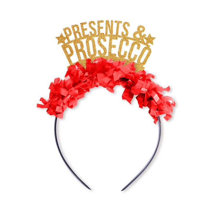 Presents & Prosecco Holiday Christmas Party Crown Headband and other Purchase Wholesale prosecco glitter. Free Returns & Net 60 Terms on Faire trending on Faire.