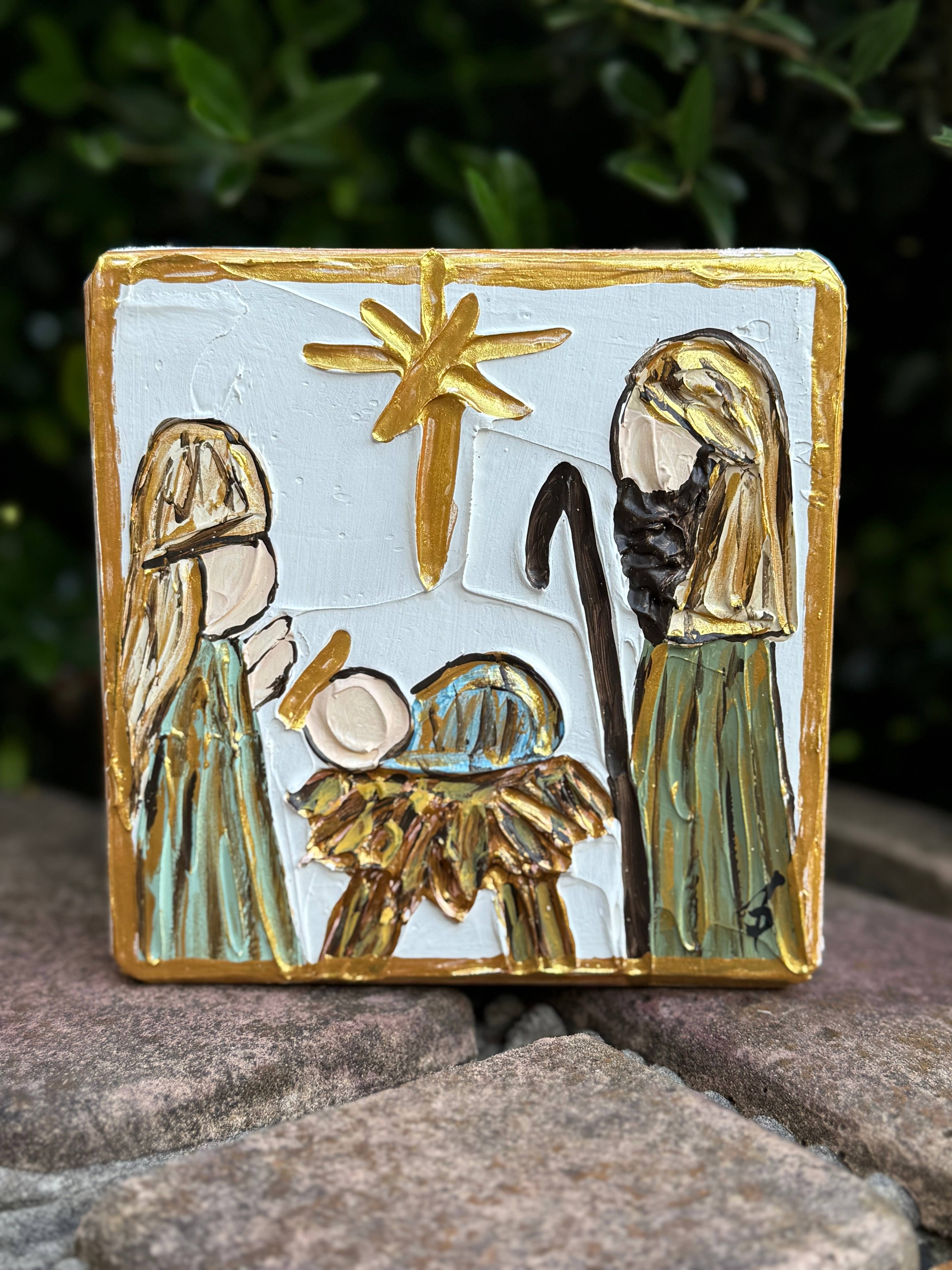 Framesaplenty - Venta al por mayor Decoración navideña - Pequeño bloque de arte de belén8