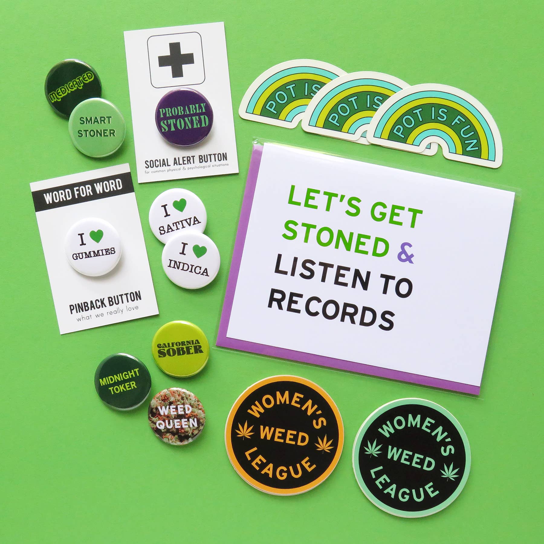 Word For Word Factory - Wholesale Sticker - WOMEN'S WEED LEAGUE Sticker l 420 Cannabis Stoner Sticker1