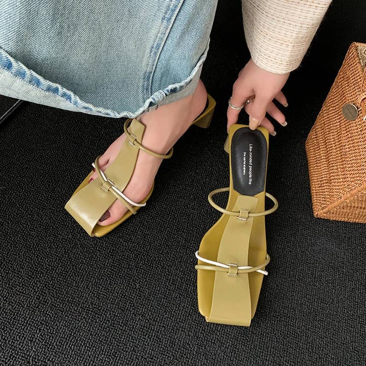 Naomi's Happy Place Shop - Wholesale High Heels - Women's - New Summer Slippers Women Mules High Heels Sandals Shoes for Women Casual Shoes Zapatos De Mujer Gladiator Ladies Shoes5