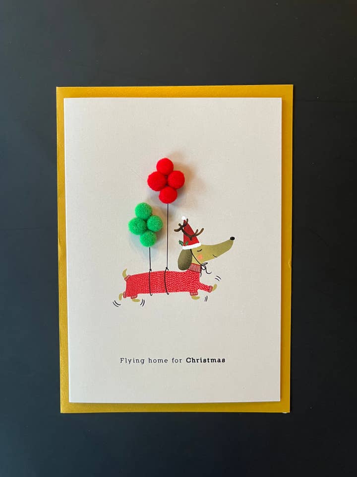 Chien - rouge vert pour la vente par Karte Blanche