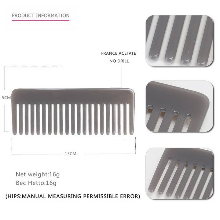 ACCITY - Wholesale Hair Brush/Comb - TORTOISESHELL ACETATE COMB HAIR ACCESSORY_CWAHA4177
