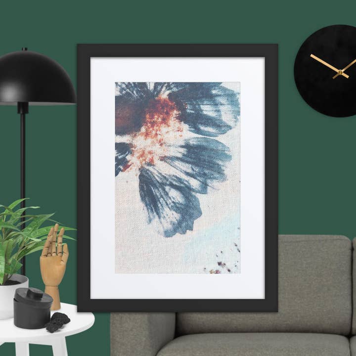 Framed Hammered Flower Poster for wholesale by Milosh Design