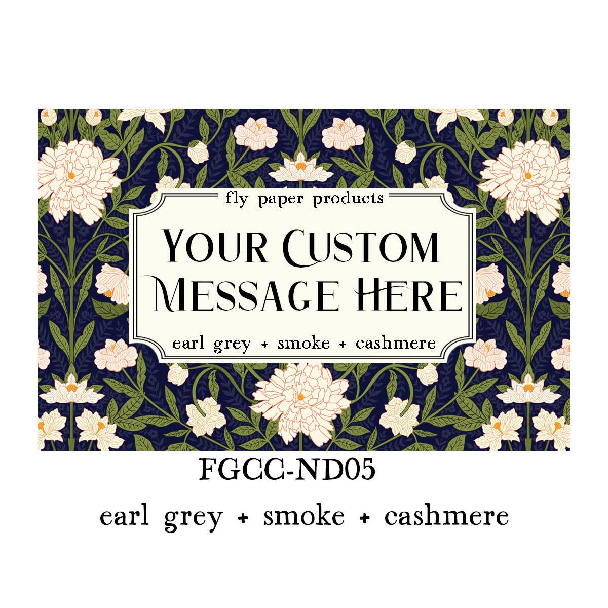 Fly Paper Products - Wholesale Jar/Filled Candle - Custom Name Drop William Morris 9 oz Candle  9