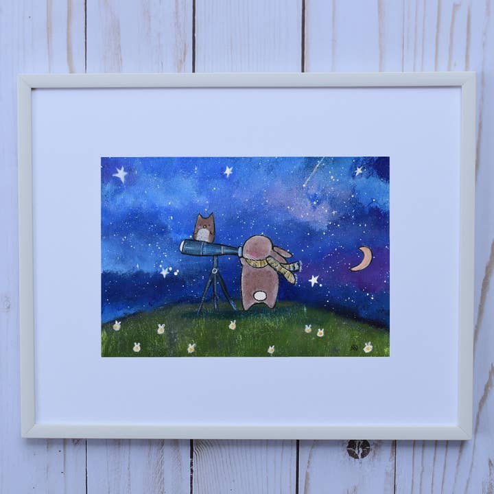Stargazing Inramad Konst Print för wholesale av Andralynn Creative Designs