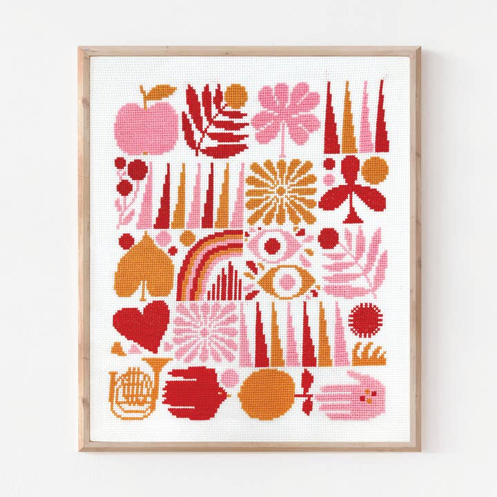 Harvest Grid Cross Stitch Kit for wholesale by budgiegoods