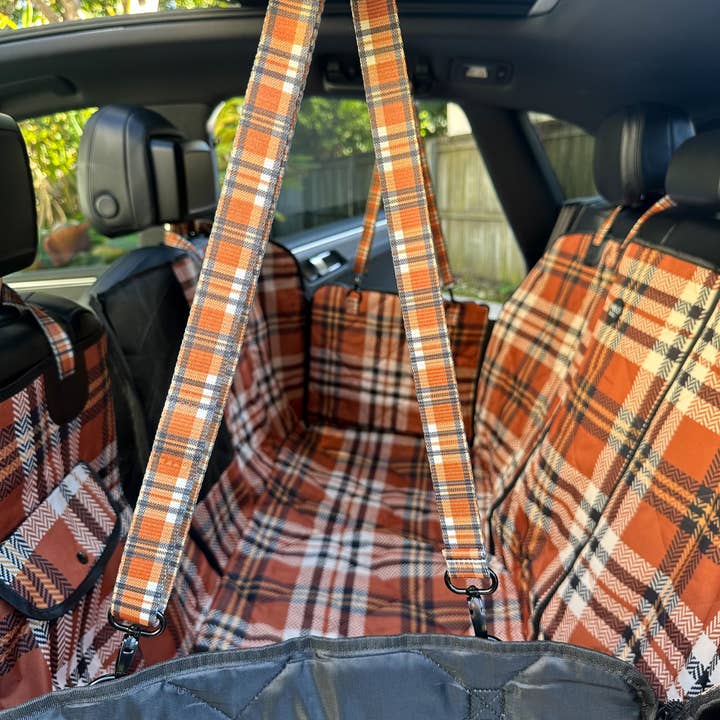 Pablo & Co. Boutique - Wholesale Car Seat Cover - Kids & Baby - Vintage Plaid: Deluxe Hammock Car Seat Cover