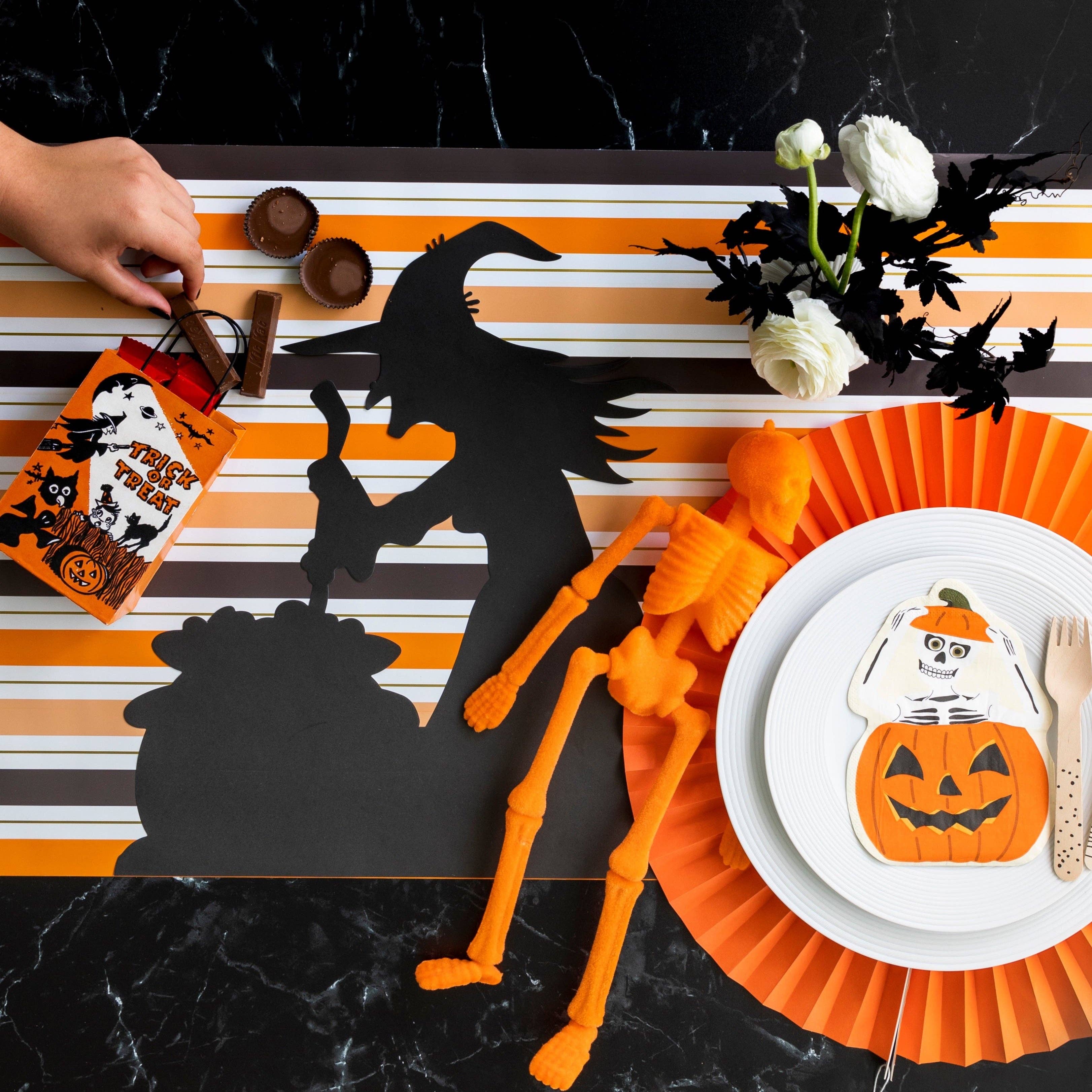 Gatherings by Curated Paperie - Wholesale Disposable Table Cover/Runner - Halloween Stripe Paper Table Runner4