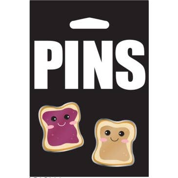 2 pc Enamel Pin PB and J for wholesale by Kalan