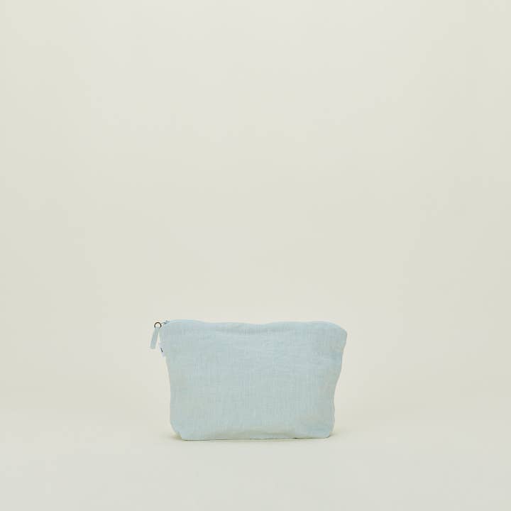 Hawkins New York - Wholesale Pouch - Women's - SIMPLE LINEN ZIPPER POUCHES - SKY3