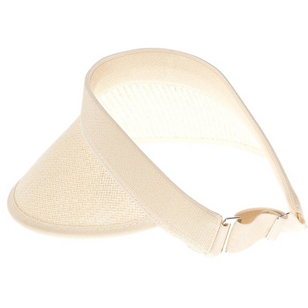 Bella Betty - Vente Visière – femme - Chapeau pare-soleil en paille structuré avec bande ajustable extensible10