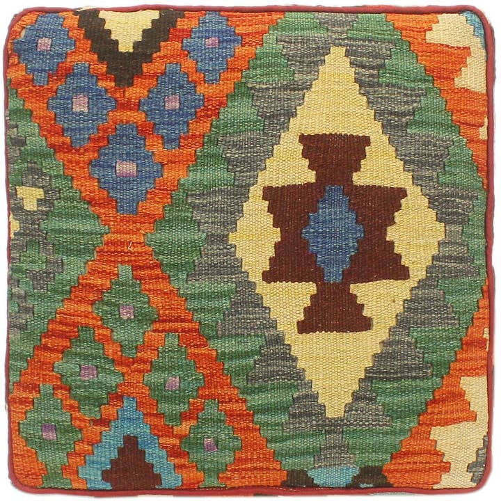 Arshs Fine Rugs - Wholesale Pouf - Urban Alyson Handmade Kilim Upholstered Ottoman1