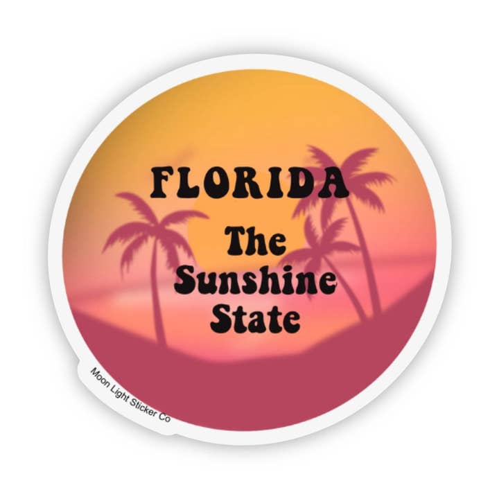 Moon Light Sticker Co - Wholesale Sticker - Forida The Sunshine State Sticker