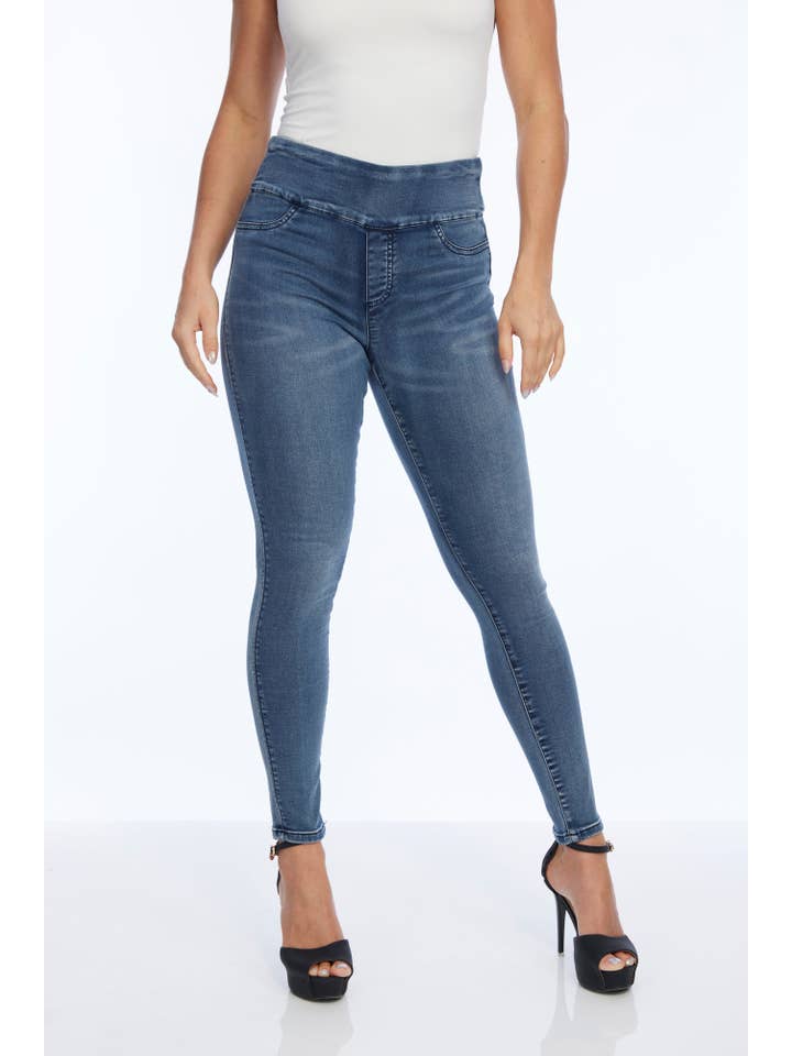 LIOR / ALISHA D - Wholesale Jeans - Women's - Jane Skinny Leg Pant Washed Denim