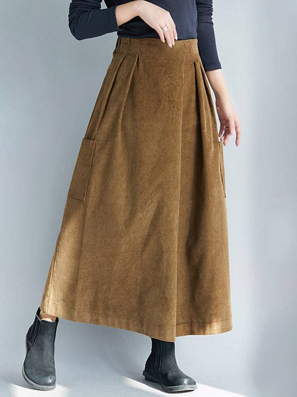 Super Loose Vintage Zipper Corduroy Wide-Leg Pants for wholesale by StyleGalX