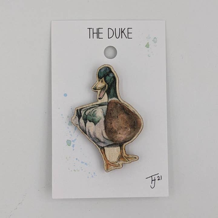 Mallard Duck Wooden Fridge Magnet for wholesale by Hodgepodge