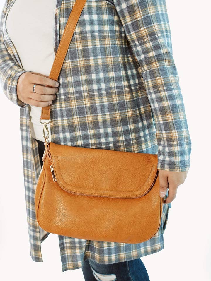 Sac à bandoulière The Anna, marron pour la vente par Glitzy Girlz