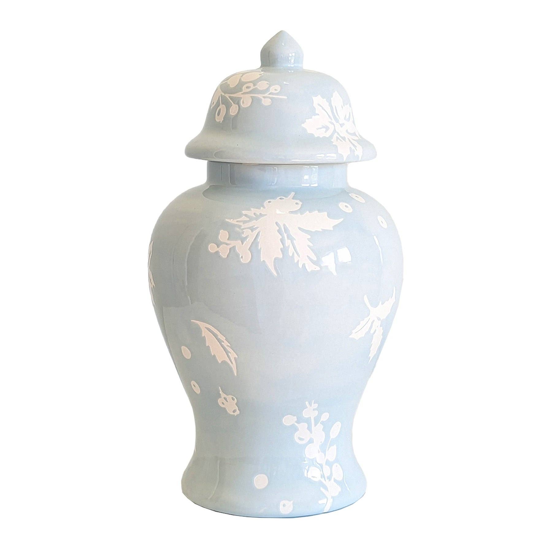 Lo Home | Ruby Clay – wholesale Decorative jar – Deck the Halls Ginger Jars in Hydrangea Light Blue1