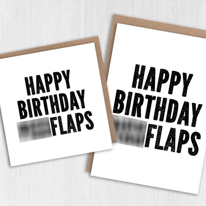 Prints With Personality – wholesale Birthday card – Rude, offensive birthday card: Pissflaps